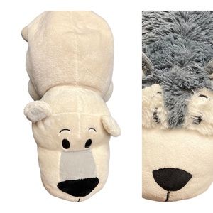 Flip a Zoo 18" Stuffed Plush Animal 2 in1 Poppi Polar Bear & Asher Husky